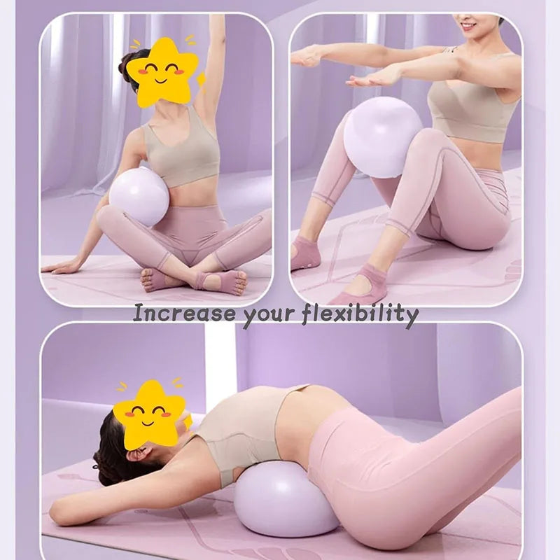 Pilates Ball PVC Exercise Ball Small Exercise Ball for Pilates Yoga Workout Bender Core Training Physical Therapy Balance Ball