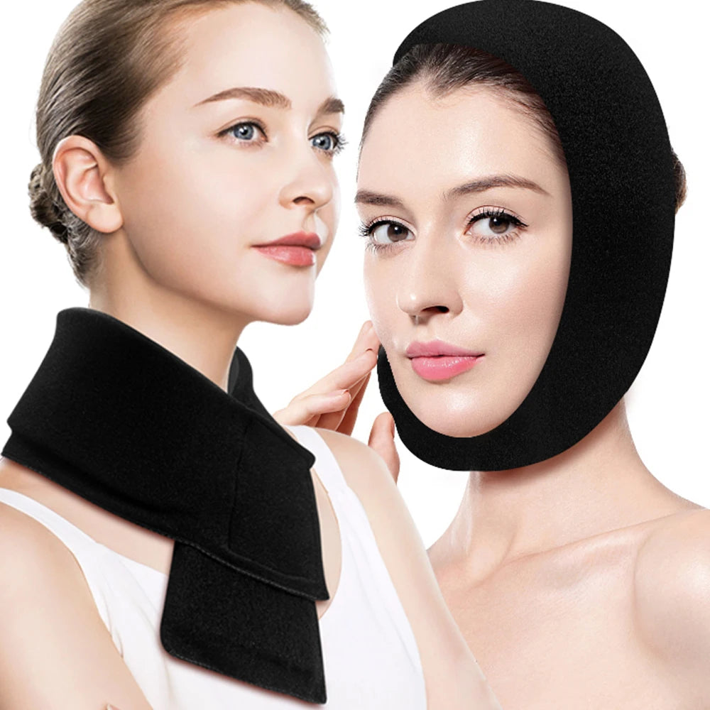 Reusable Hot Cold Therapy Wrap Wisdom Teeth Recovery Adjustable Ice Pack Face Wrap for Eyes Neck Chin TMJ Headaches Pain Relief