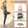 Single Foot Balance Board Ankle Strengthener Exerciser Sprained Non-Slip Wood Wobble Board Physical Therapy Posture Corrector