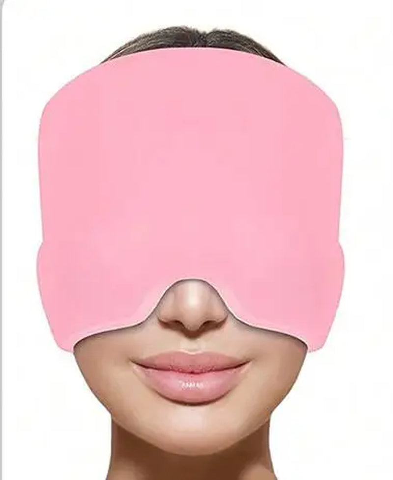 1Pcs Gel Cold Hot Head Ice Cap Black and Pink Head Wrap Face Mask Head Massage Sleep Eye Mask Health Care Tool