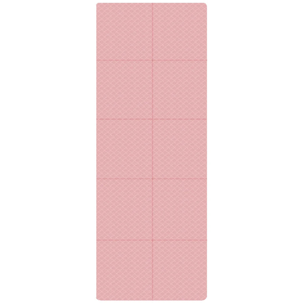 Foldable Yoga Mat Folding Fitness Exercise Mat Double Sided TPE Pilates Mat Non-Slip Multifunction for Women Men & Children