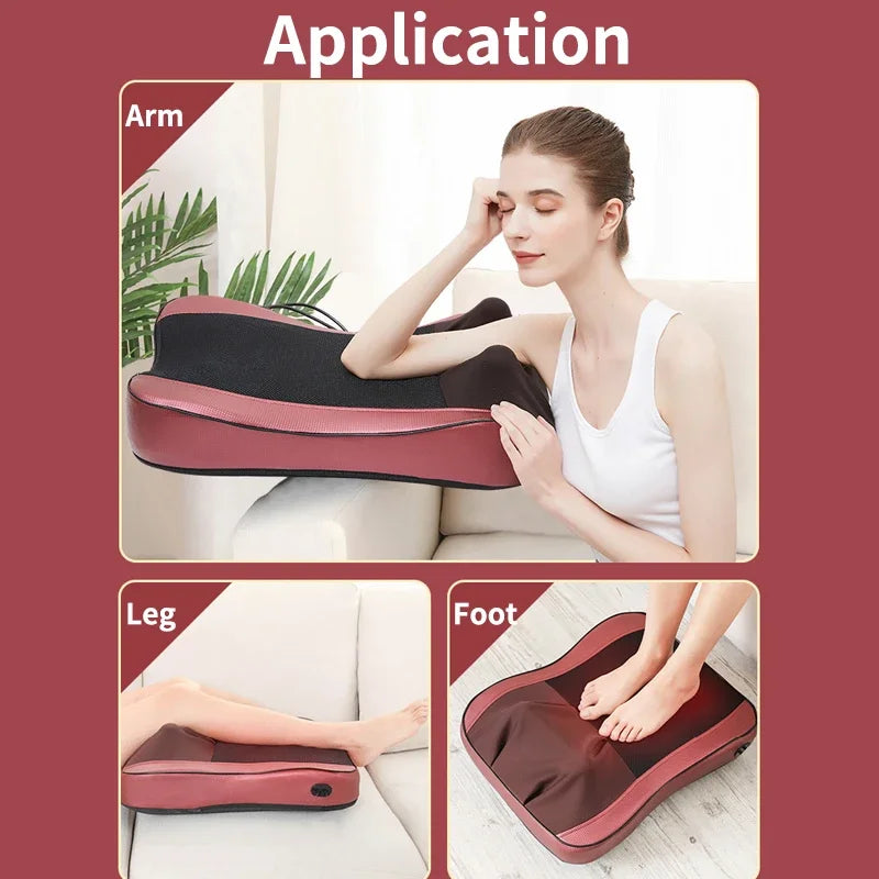 Car Massager Waist Massage Muscle Relaxation Massager Portable Heating Massage Neck Massage Body Cushion Shiatsu Massager