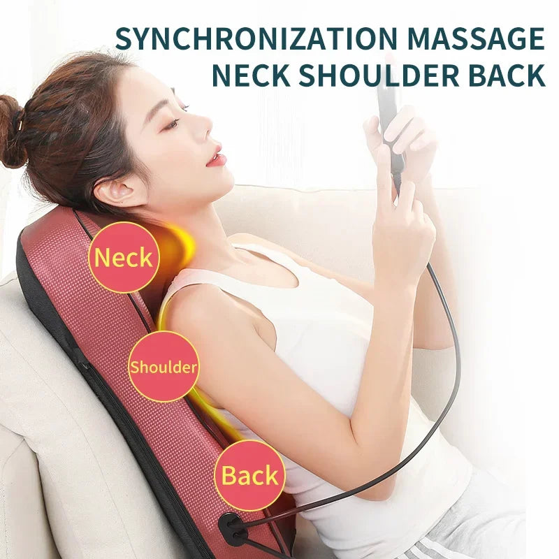 Car Massager Waist Massage Muscle Relaxation Massager Portable Heating Massage Neck Massage Body Cushion Shiatsu Massager