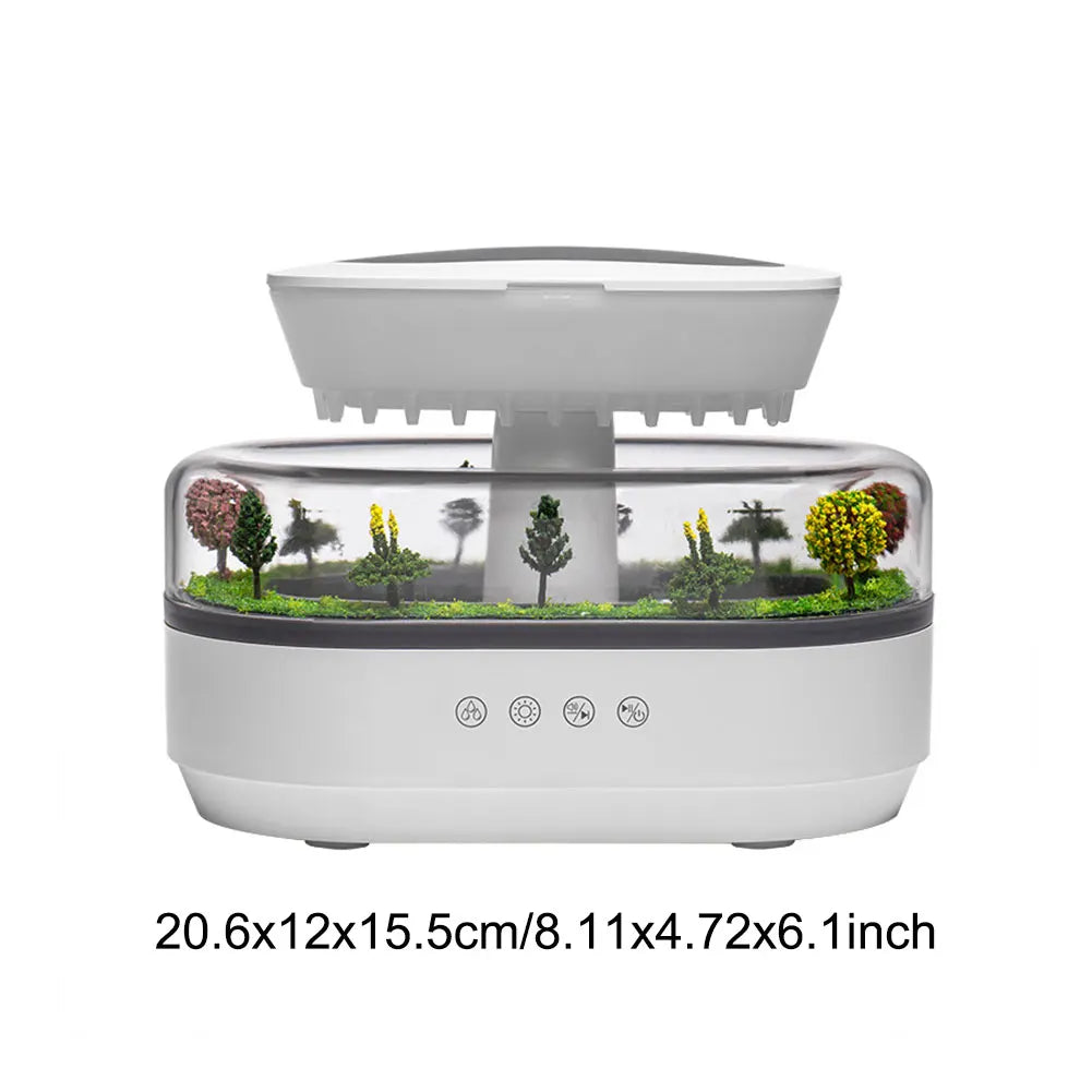 Rain Cloud Car Air Humidifier Water Drip Micro Landscape Cool Mist Humidifier 7 Night Light Essential Oil Diffuser for Bedroom
