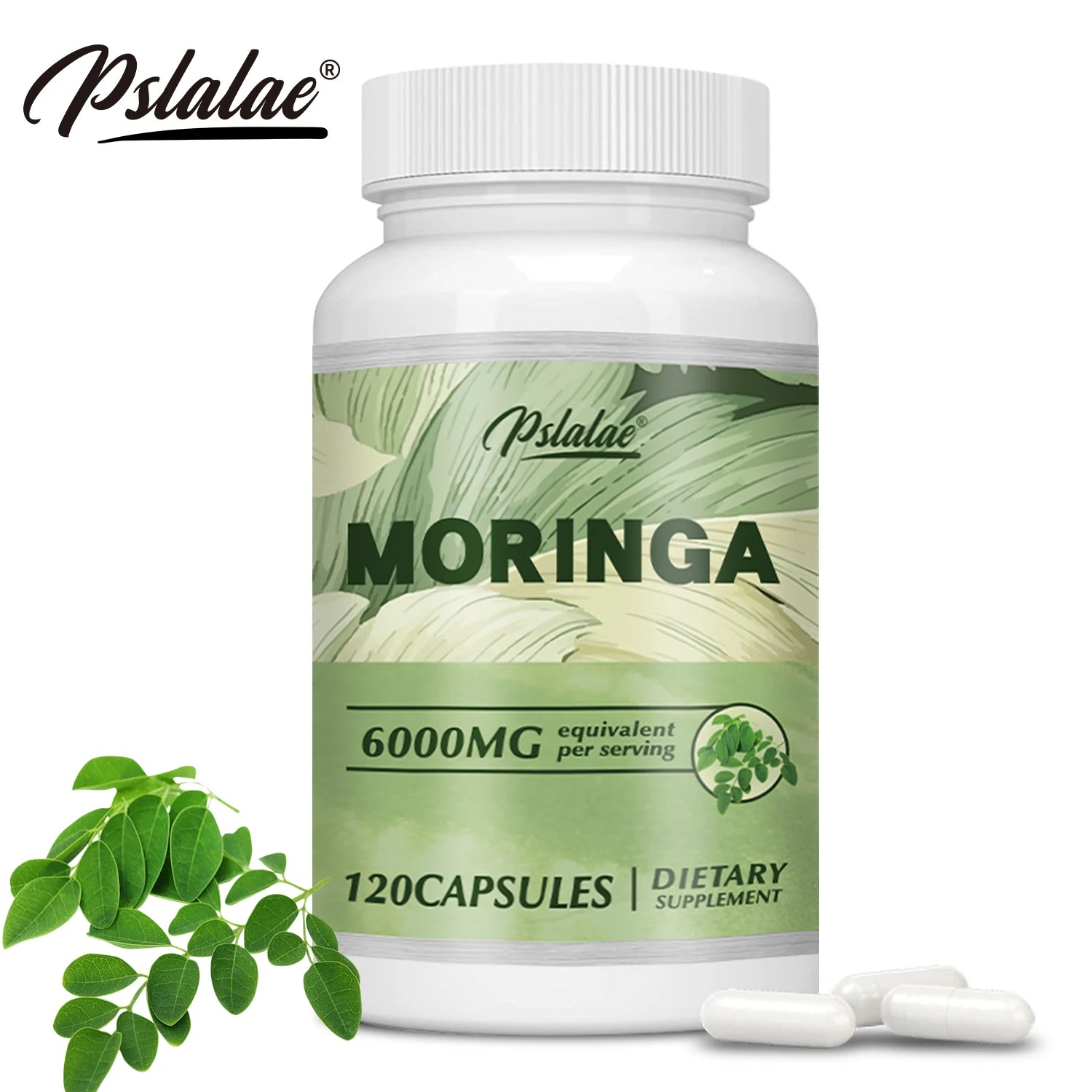 Moringa 6000Mg - Support Immune System, Energy, Metabolism, Antioxidants - 120 Capsules