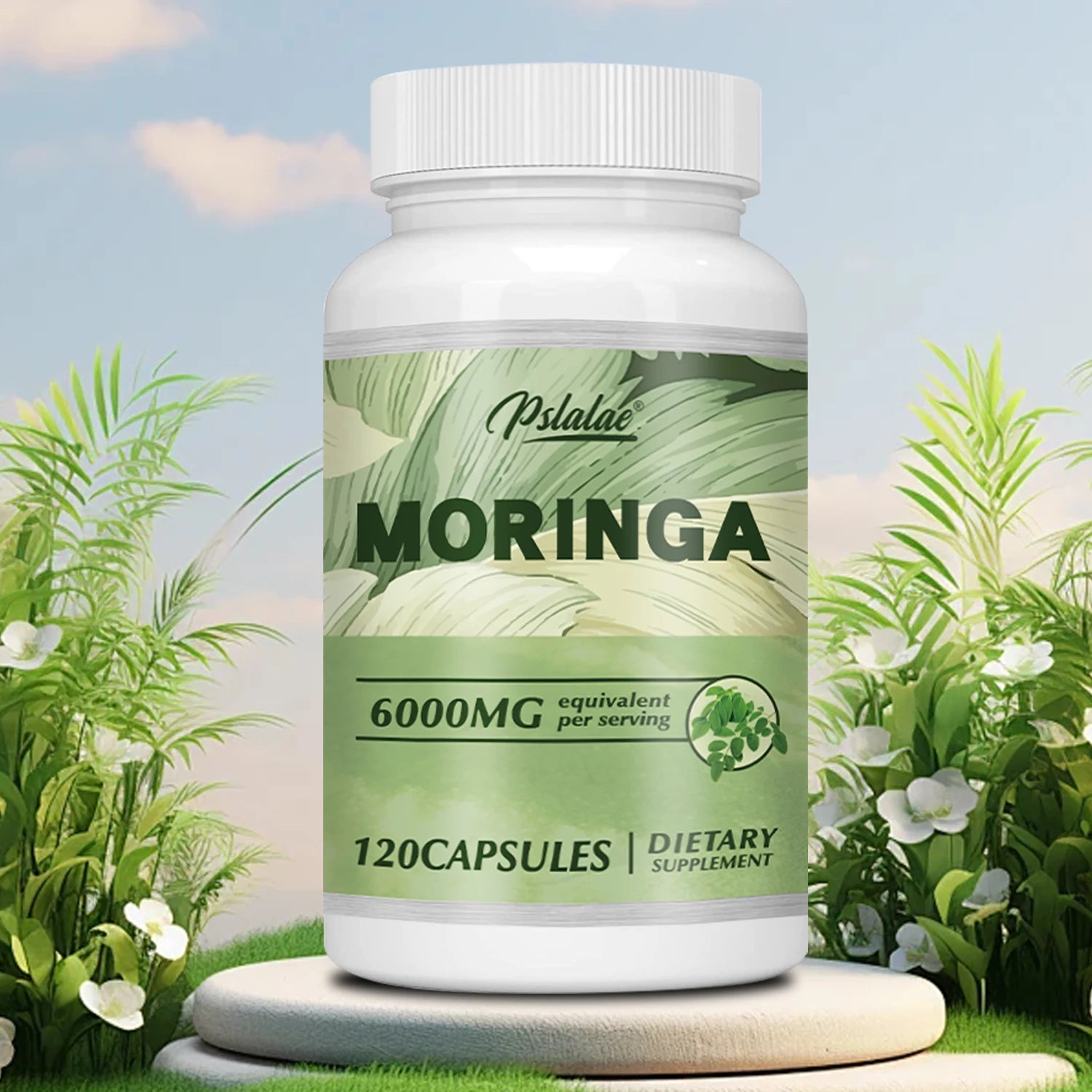 Moringa 6000Mg - Support Immune System, Energy, Metabolism, Antioxidants - 120 Capsules